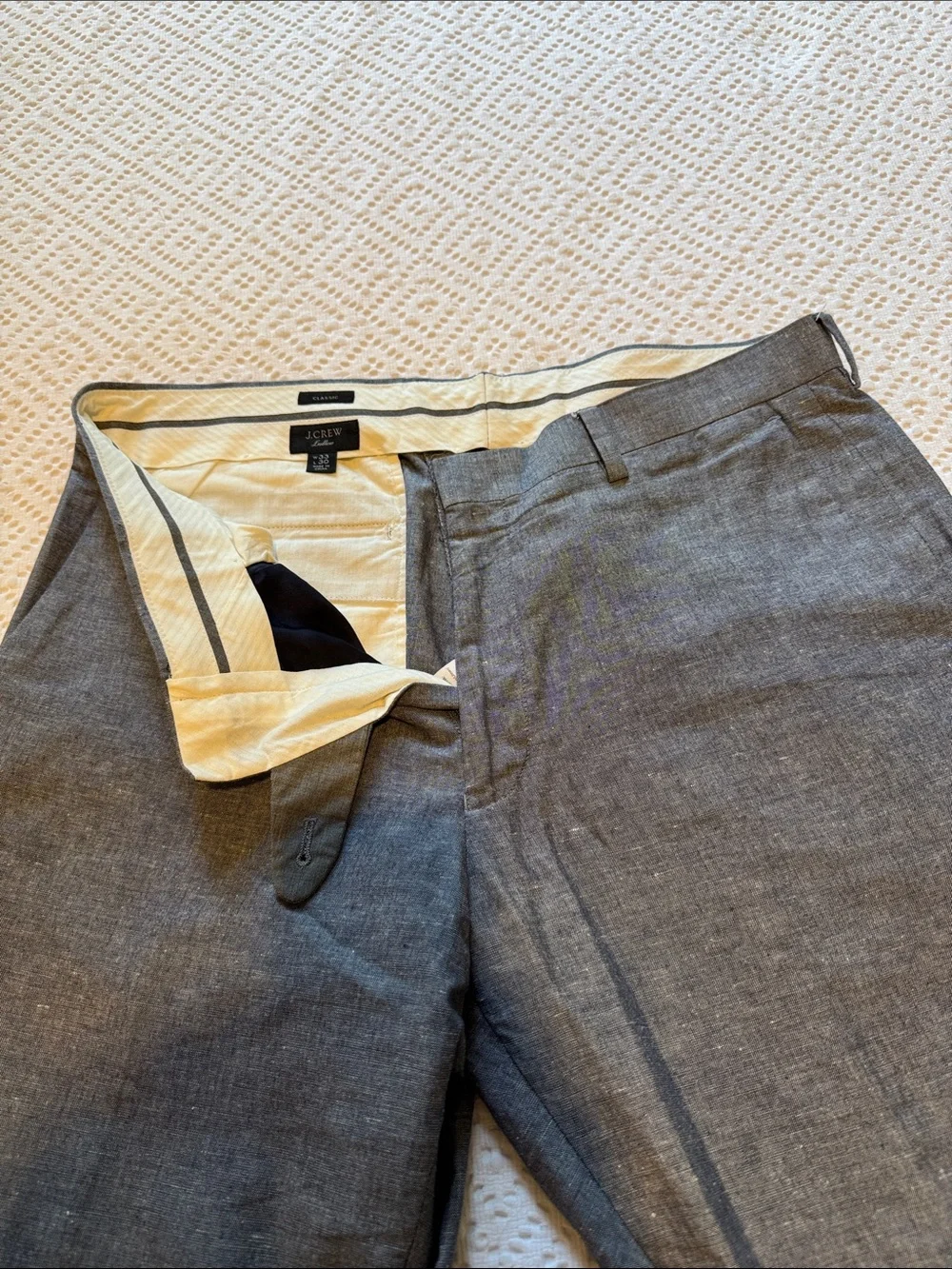 J Crew Ludlow Linen Suit Pants